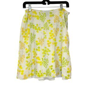 Y2K Vtg Silk Chiffon Floral Skirt Spring Summer Easter 12 Fairycore Flower 90s
